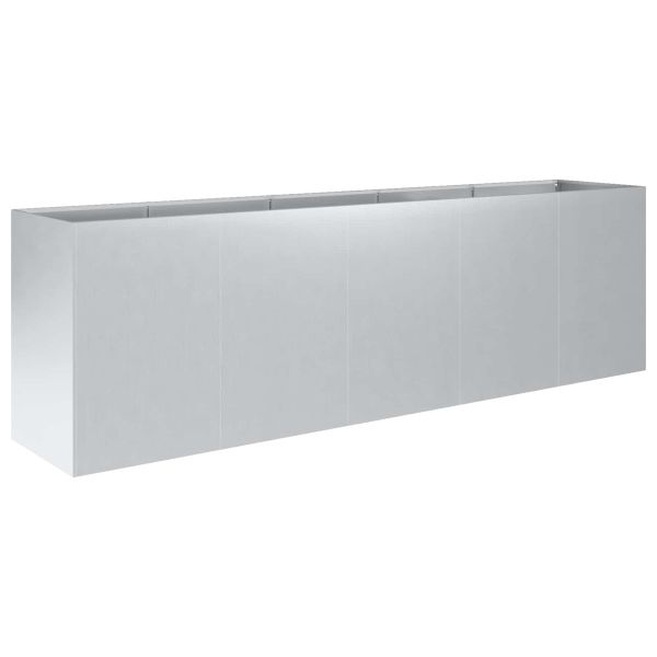 Градинска саксия Сребристо 200 x 40 x 60 см Поцинкована стомана