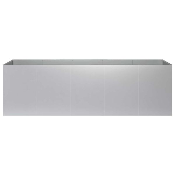 Градинска саксия Сребристо 200 x 40 x 60 см Поцинкована стомана
