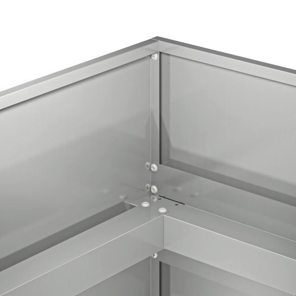 Градинска саксия Сребристо 200 x 40 x 60 см Поцинкована стомана