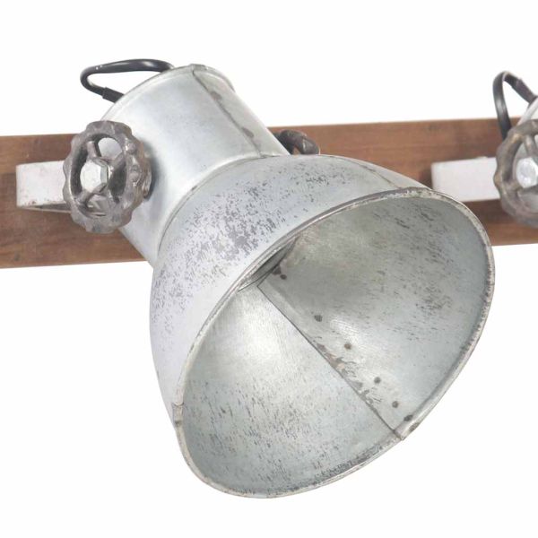 Индустриална стенна лампа сребриста 65x25 см E27