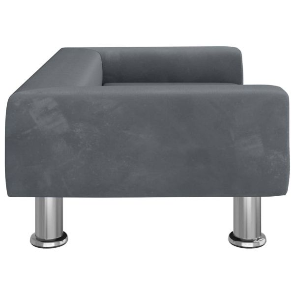 Кучешко легло тъмносиво 70x45x26,5 см кадифе
