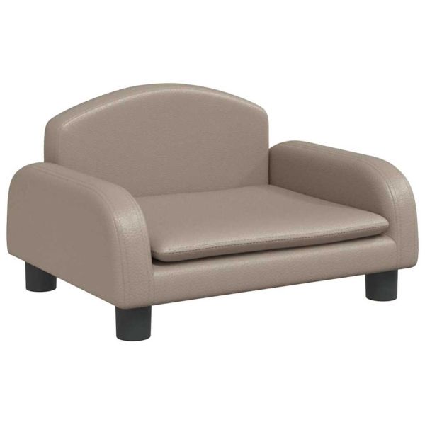Детски диван капучино 50x40x30 см изкуствена кожа
