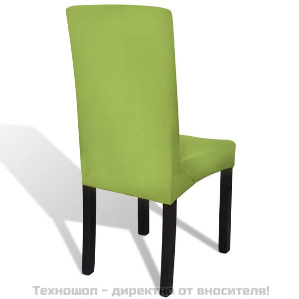 Покривни калъфи за столове, еластични, 4 бр, зелени