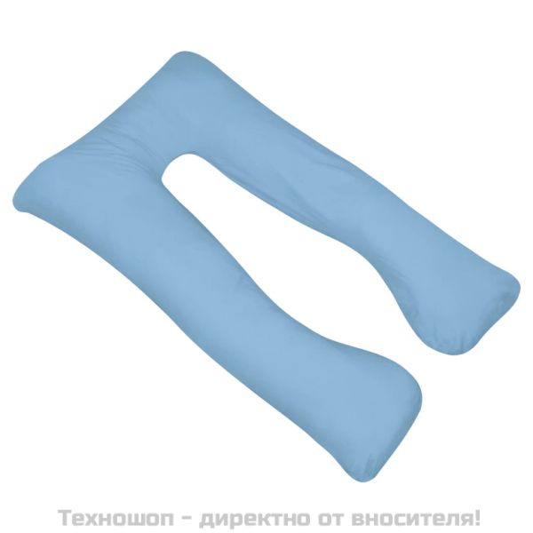 Възглавница за бременност, 90x145 cм, светло синя