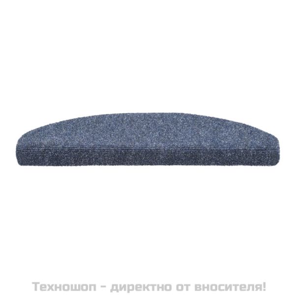 Изтривалки за стълби, самозалепващи се, 15 бр., 65x21x4 см, сини, полукръгли, големи