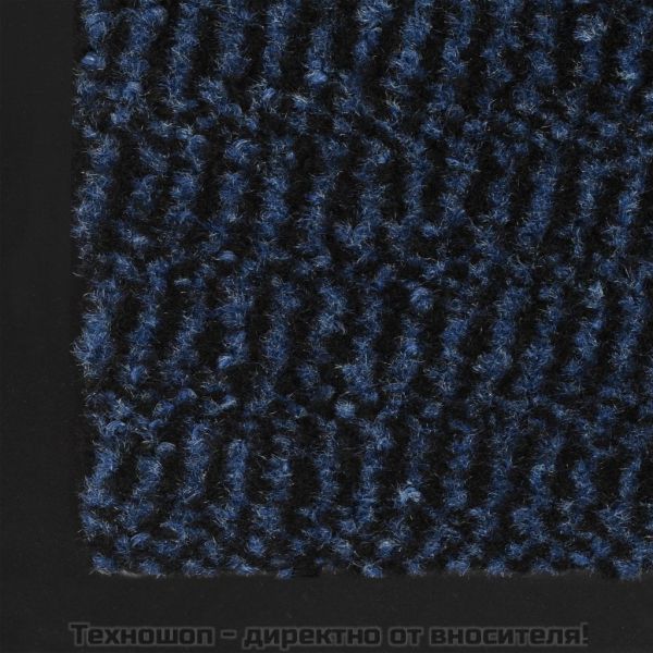 Правоъгълна изтривалка, усукани влакна, 40х60 см, синя