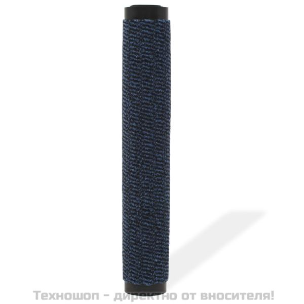 Правоъгълна изтривалка, усукани влакна, 40х60 см, синя