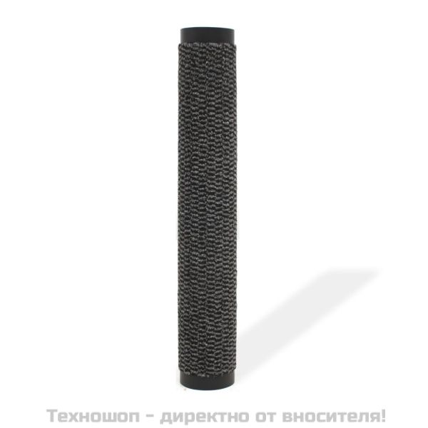 Правоъгълна изтривалка, усукани влакна, 60х90 см, антрацит