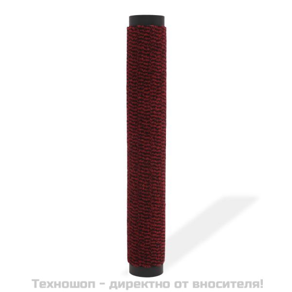 Правоъгълна изтривалка, усукани влакна, 90х150 см, червена