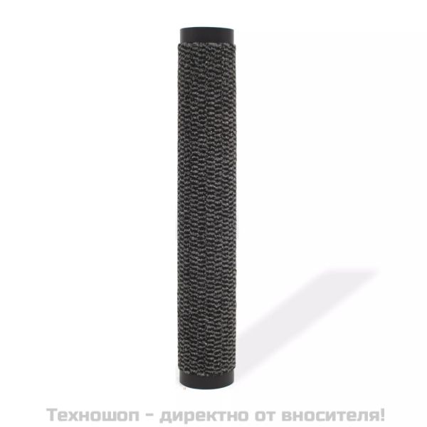 Правоъгълна изтривалка, усукани влакна, 120х180 см, антрацит