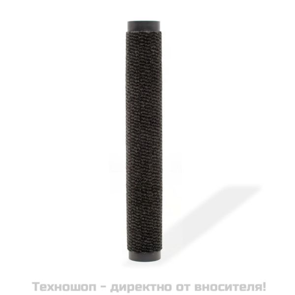 Правоъгълна изтривалка, усукани влакна, 120х180 см, черна