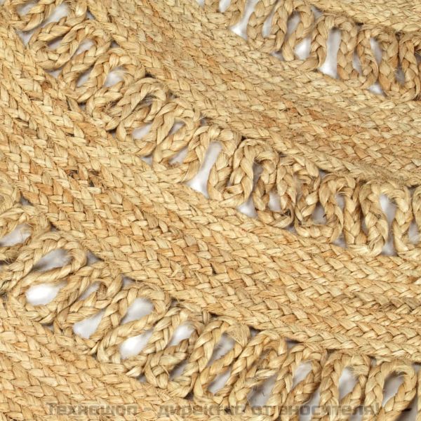 Ръчно плетен килим от юта, 120 см