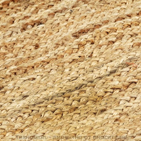 Ръчно тъкан килим от юта, естествен цвят, 120x180 см