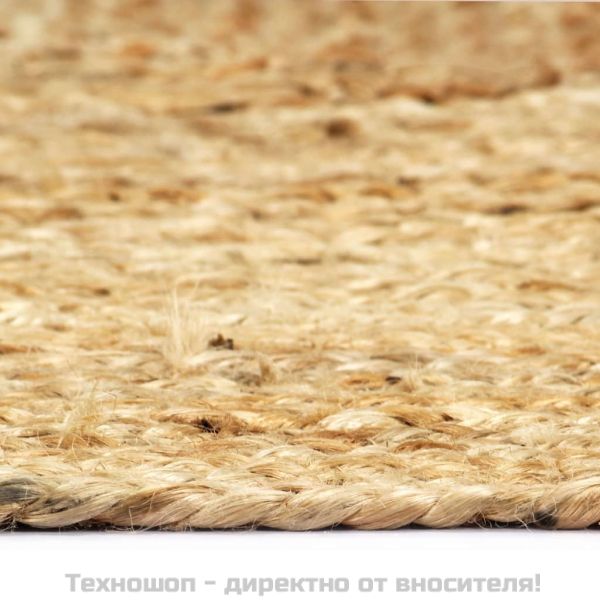 Ръчно тъкан килим от юта, естествен цвят, 120x180 см