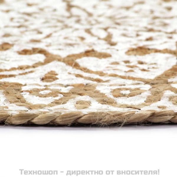 Подложки за хранене, 4 бр, бели, 38 см, кръгли, юта