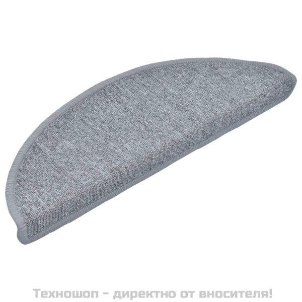 15 бр стелки за стълбища, светлосиви, 65x24x4 см