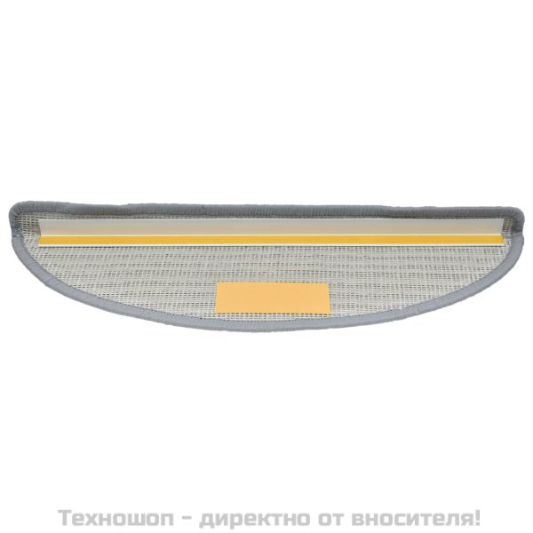 Изтривалки за стълби, 15 бр., 65x21x4 см, сиви, полукръгли, големи