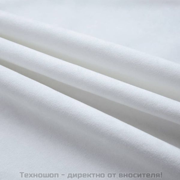 Затъмняващи завеси с метални халки, 2 бр, бели, 140x175 см