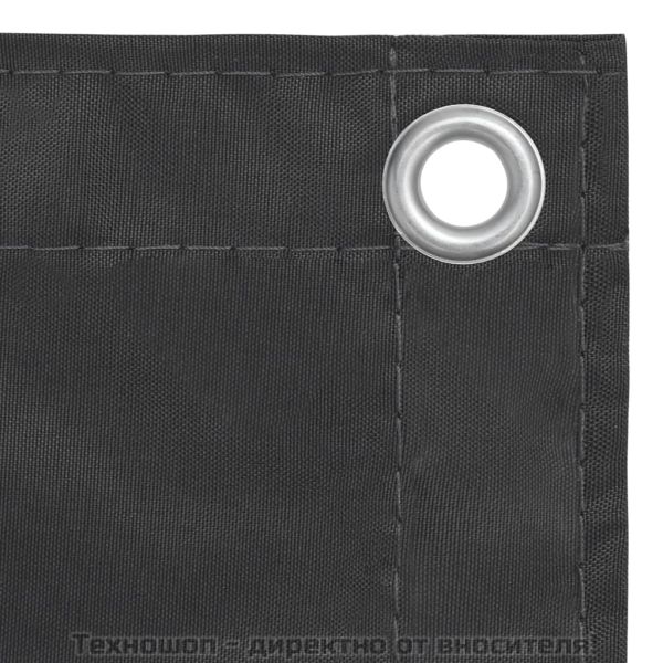 Балконски параван, антрацит, 120x400 см, оксфорд плат