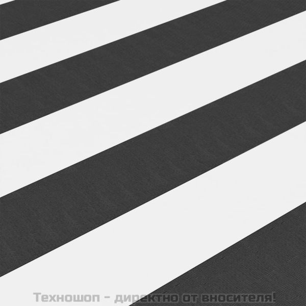 Балконски параван, антрацит и бяло, 75x400 см, оксфорд плат
