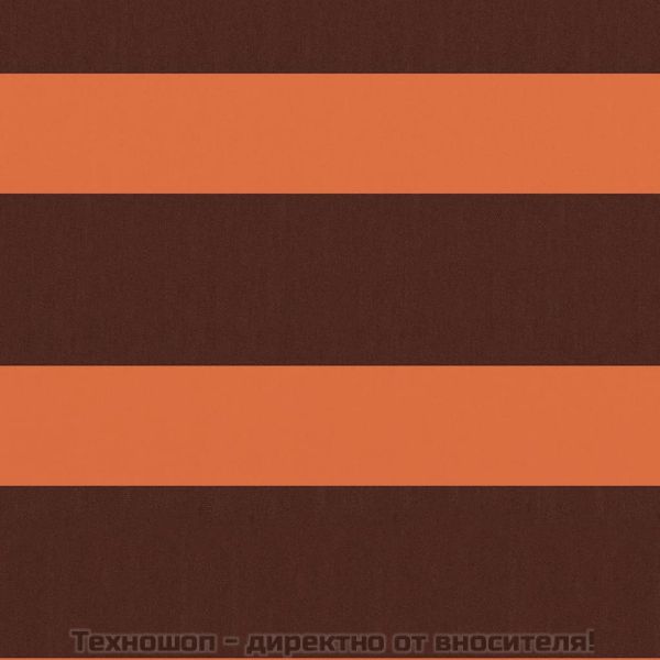 Балконски параван, оранжево и кафяво, 90x300 см, оксфорд плат