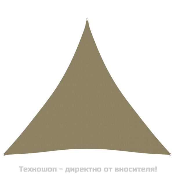 Платно-сенник, Оксфорд плат, триъгълно, 4,5x4,5x4,5 м, бежово