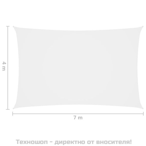 Платно-сенник, Оксфорд текстил, правоъгълно, 4x7 м, бяло