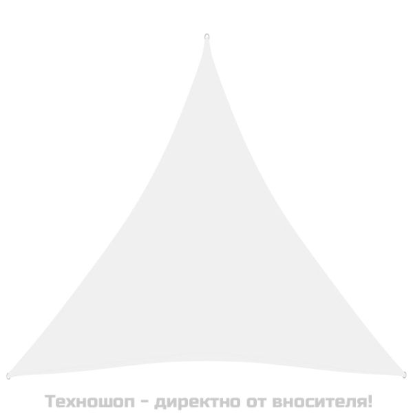 Платно-сенник, Оксфорд текстил, триъгълно, 4,5x4,5x4,5 м, бяло