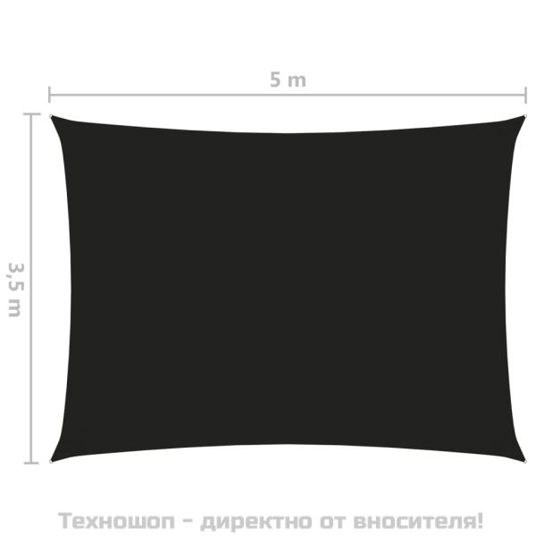 Платно-сенник, Оксфорд текстил, правоъгълно, 3,5x5 м, черно