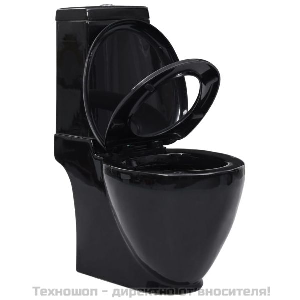 Керамична тоалетна задно оттичане черна