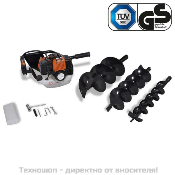 Моторен свредел за пробиване на земя, оранжев