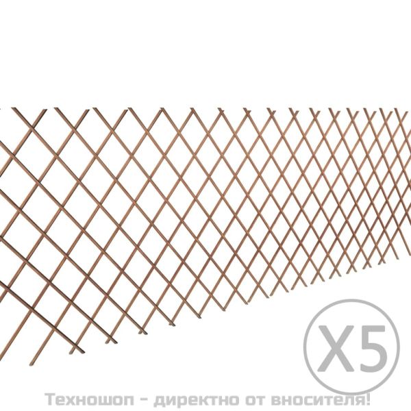 Върбови огради хармоника, 5 бр, 180x90 см