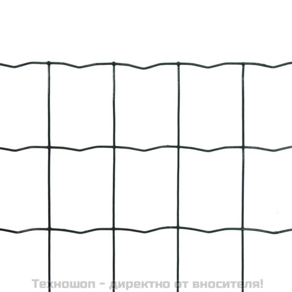 Оградна мрежа, стомана, 25 x 1,2 м, зелена