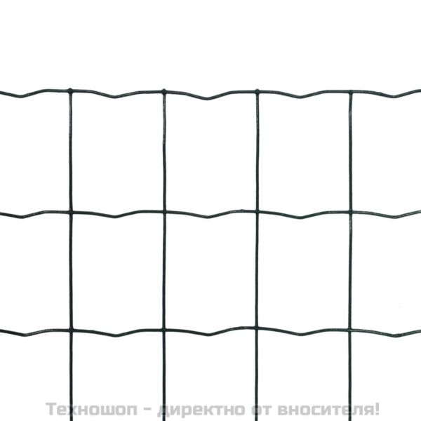 Оградна мрежа, стомана, 10 x 1 м, зелена
