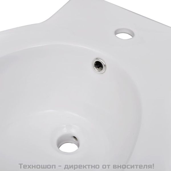 Кръгло биде, стоящо, бяло, висококачествена керамика