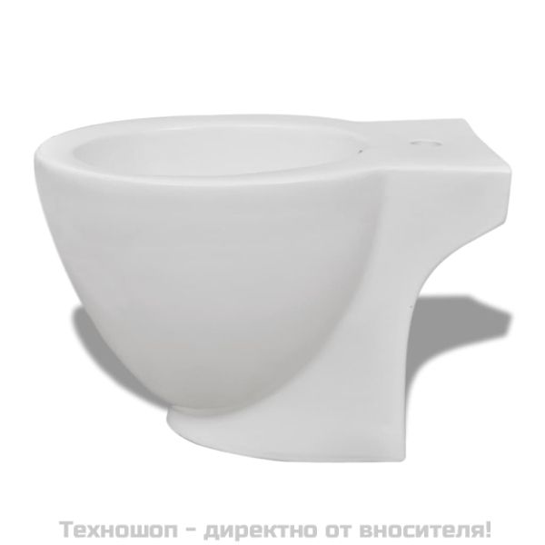 Кръгло биде, стоящо, бяло, висококачествена керамика