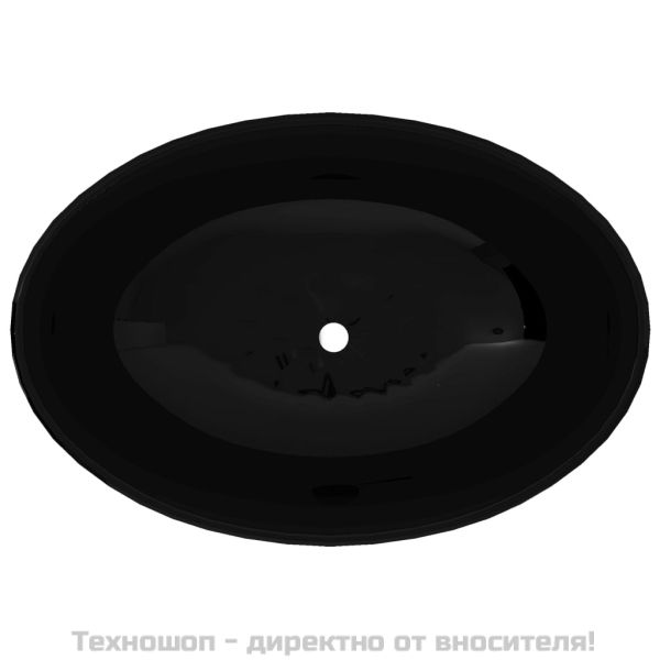 Луксозна керамична мивка, овална, черна, 40 х 33 см