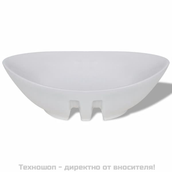 Луксозна керамична мивка с преливник, овална, 59 x 38,5 см