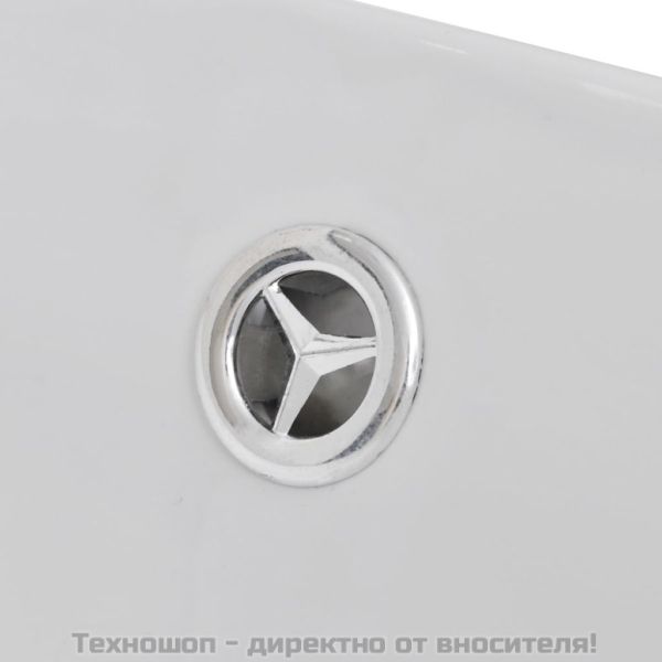 Луксозна керамична мивка с преливник, овална, 59 x 38,5 см