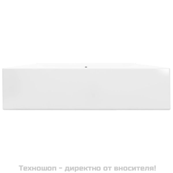 Керамична мивка лукс правоъгълна с отвор за кран бяла 60х46 см