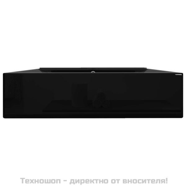 Керамична мивка лукс правоъгълна с отвор за кран черна 60х46 см