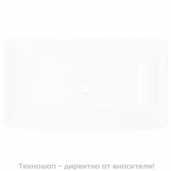 Луксозна керамична, правоъгълна, бяла, 71 х 39 см.