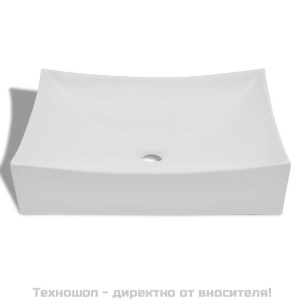 Керамична мивка в силно гланцирано бяло, за баня