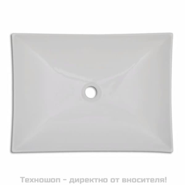 Керамична мивка в силно гланцирано бяло, за баня