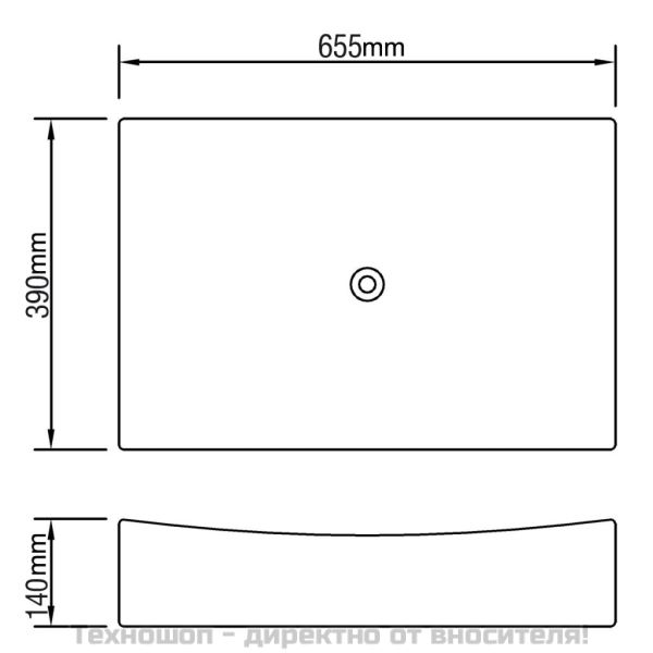 Керамична мивка в силно гланцирано бяло, за баня