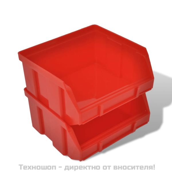 Комплект кошове за съхранение на вещи, 30 броя, цвят син и червен