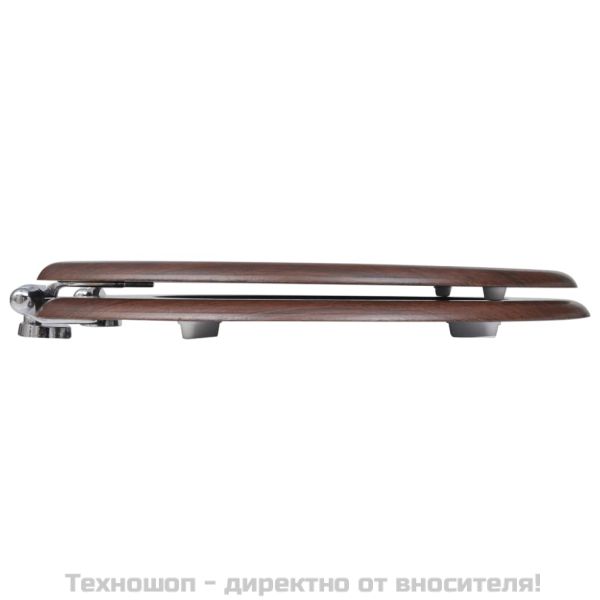 Тоалетна седалка МДФ капак с плавно затваряне изчистена кафява