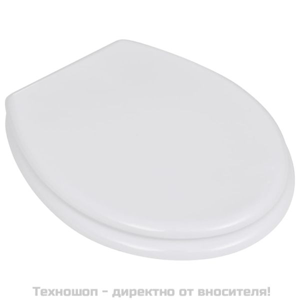 WC тоалетна седалка МДФ капак изчистен дизайн бяла
