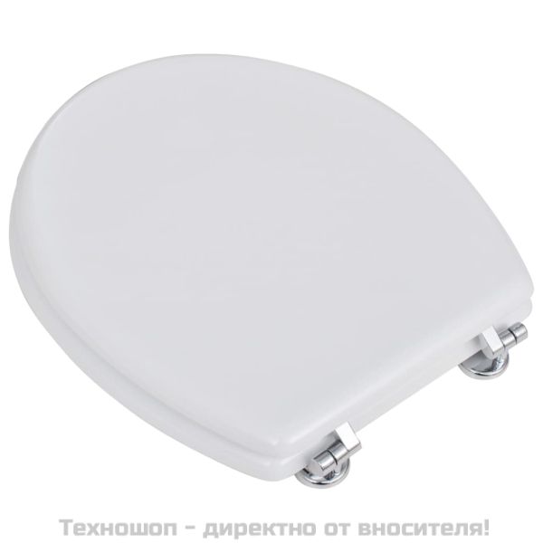 WC тоалетна седалка МДФ капак изчистен дизайн бяла
