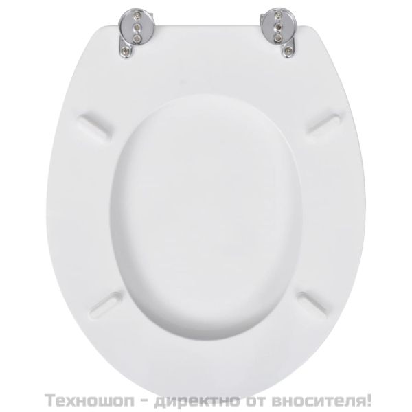 WC тоалетна седалка МДФ капак изчистен дизайн бяла
